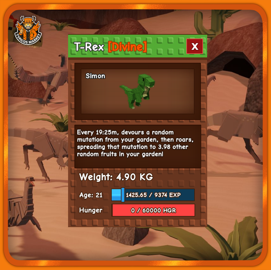T-Rex Divine Pet